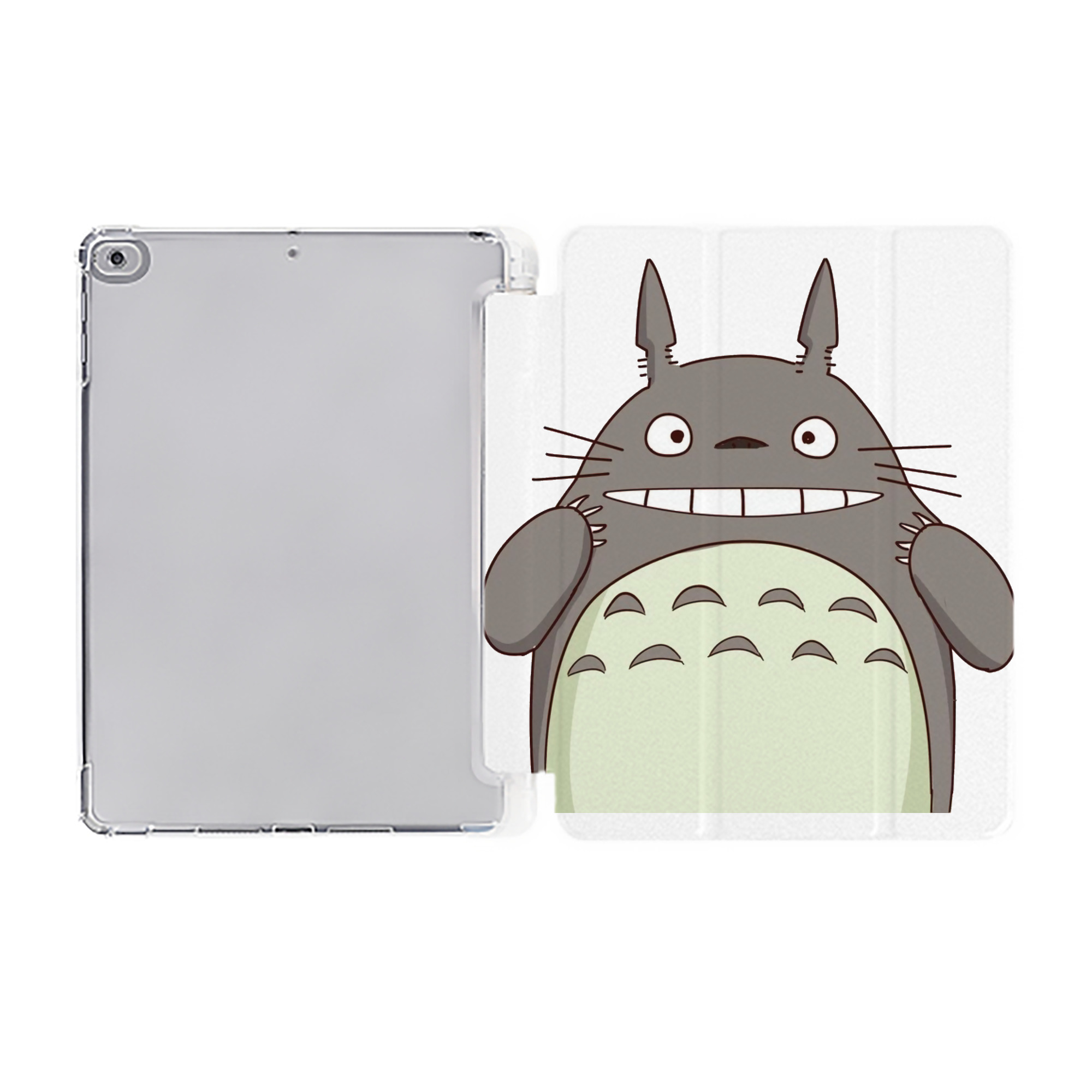 （画像用） となりのトトロ 草壁メイ 草壁サツキ My Neighbor Totoro Satsuki Kusakabe Mei Kusakabe IPad ケース ペン収納付き 三つ折りスタンド PUレザー×シリコン 対応機種9.5/10.5/10.9インチ